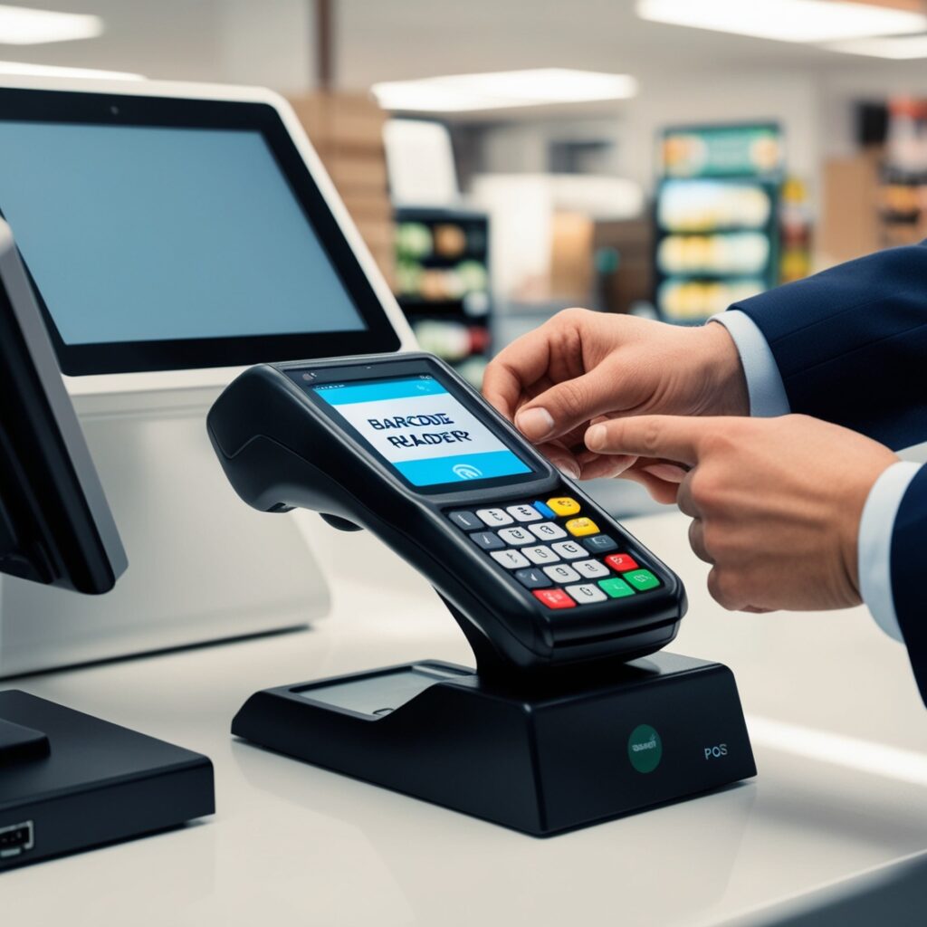 Lector de Código de Barras en uso para control de inventarios
